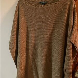 Ralph Lauren Women's Shimmering Tan Sweater
